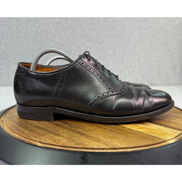 Alden 993 Oxfords Men's Size 9.5 Shell Cordovan Black Leather Dress Shoes Saddle